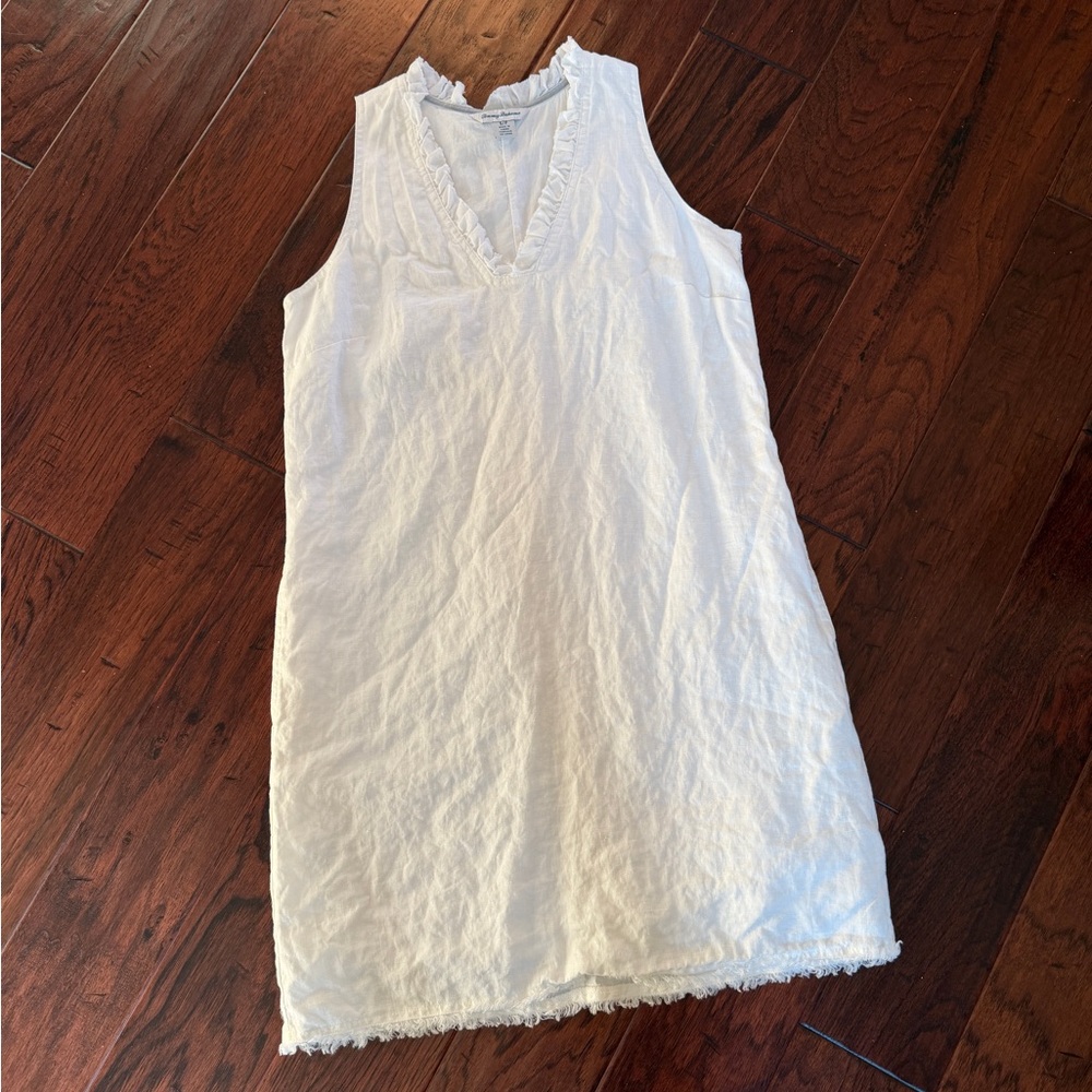 Tommy Bahama White Linen Shift Dress